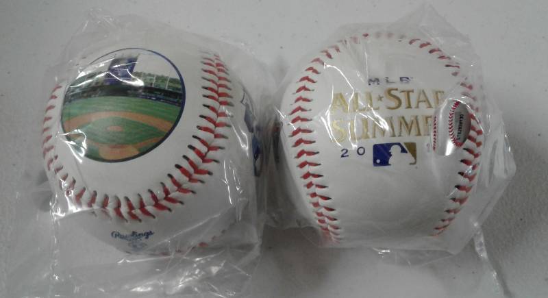 lot 1156 image: Two Brand New 2012 All-Star Game Kansas City Royals Commemorative Baseballs With Logo & Pictures