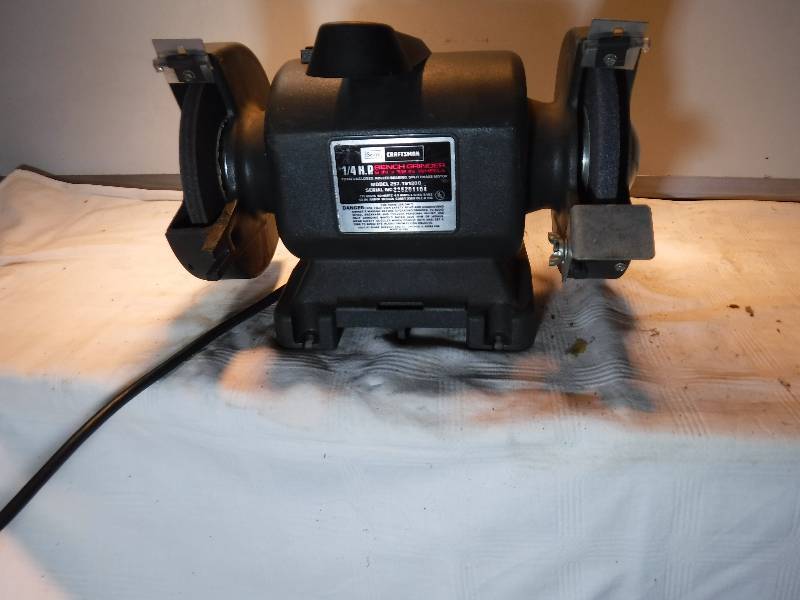 lot 7420 image: sears craftsman 14 hp bench grinder
