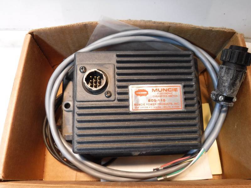 lot 7517 image: Muncie EOS-110 Electronic Overspeed Switch Control Box & Wiring EOS 110