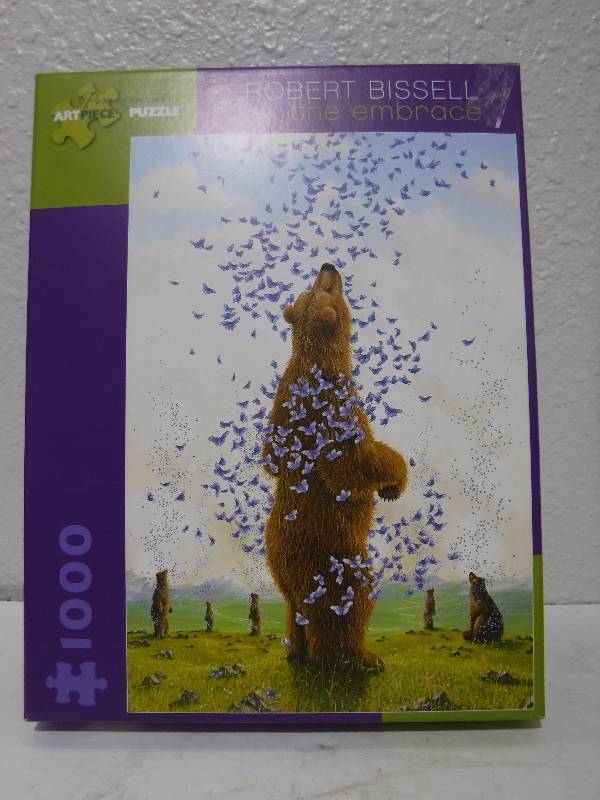 lot 7156 image: 1000 piece puzzle bear and butter flies