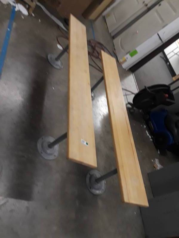 Two Wooden Benches 18 In Tall 72 In Long 9 1 2 In Wide Nice
