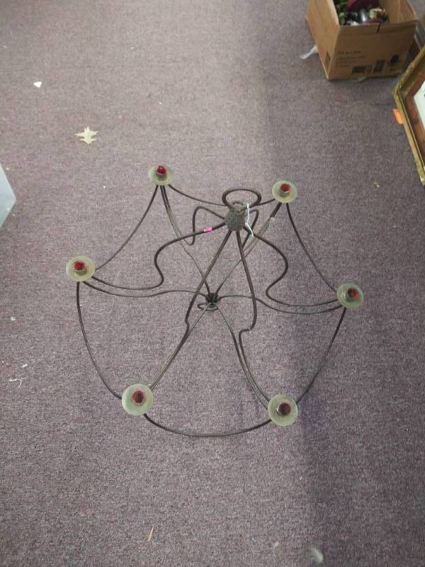 lot 3130 image: Mid Century Candle Chandelier&nbsp