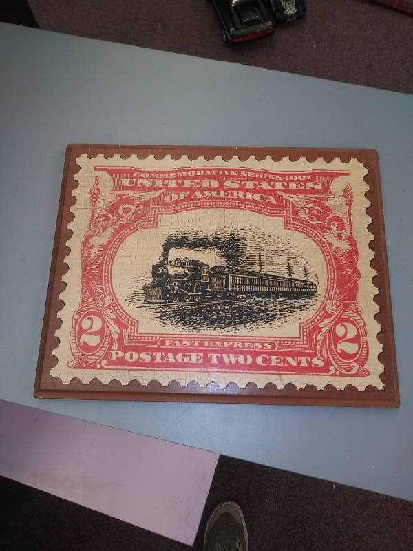 lot 3144 image: 1901 Fast Express US Stamp on Plaque
