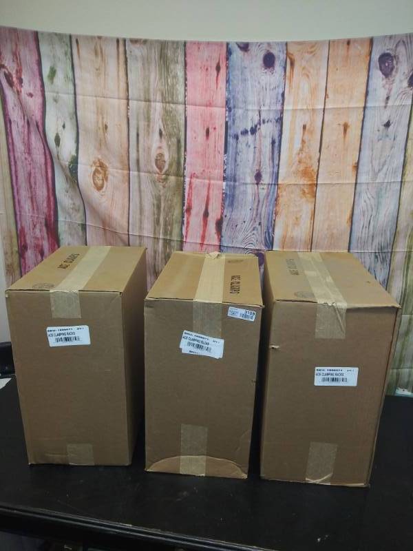 lot 3159 image: 3 Brand New Boxs of Caroline Container Company Ace Clamping Racks