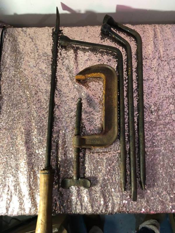 lot 6155 image: Lot of Heavy Duty Carpentry Clamp and Hand Tools