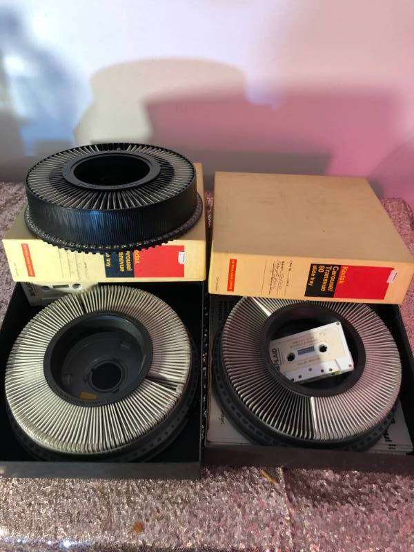 lot 6164 image: Lot of Transview Carasaol Trays with Slides