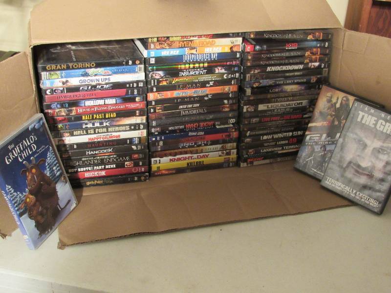 lot 5043 image: Box of DVD Movies - 61 Count