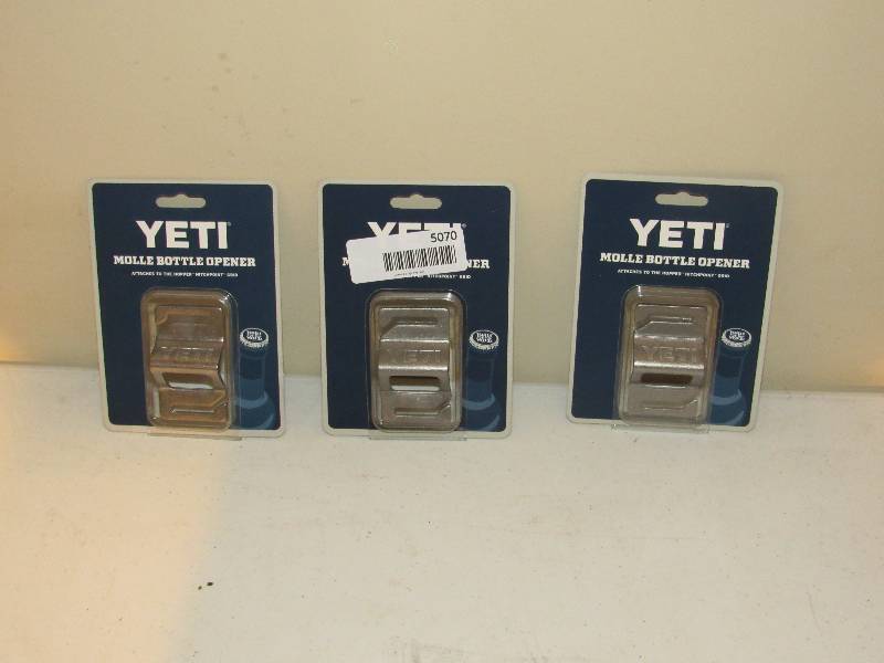 lot 5070 image: 3 Yeti Molle Bottle Opener
