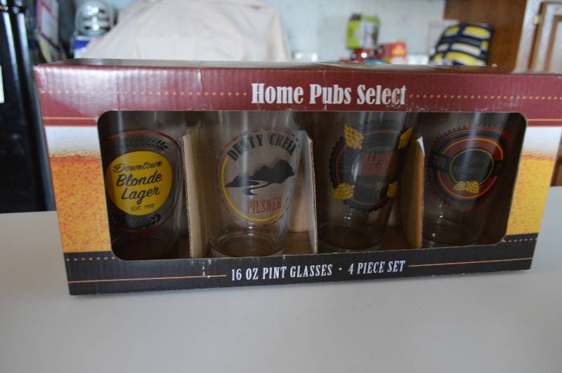 lot 1106 image: 16oz Pint Glasses - 4 Piece - Home Pubs Select