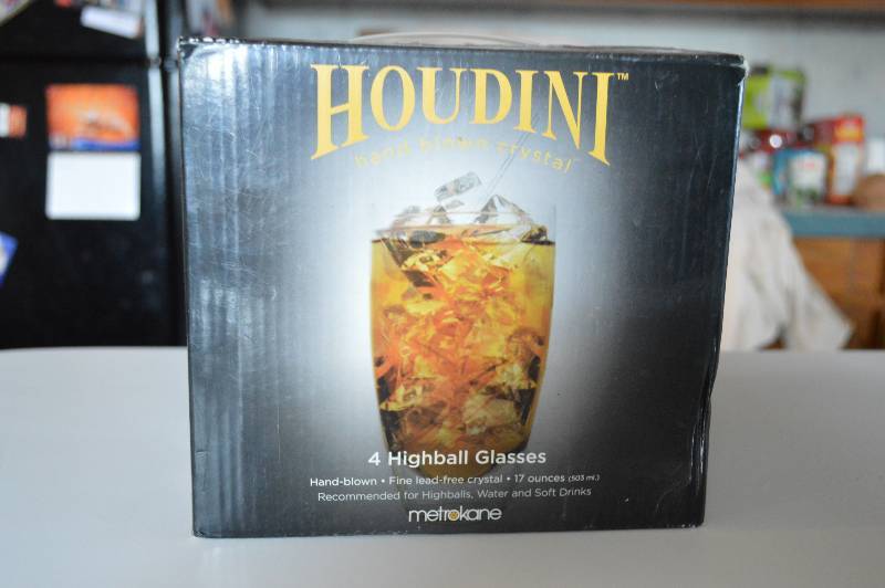 lot 1107 image: 4 Highball Glasses - Houdini - Hand Blown Crystal