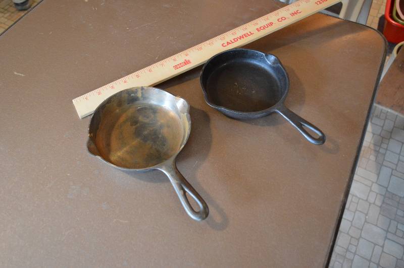 lot 1304 image: 2 Cast Iron Skillets - 1 Griswold