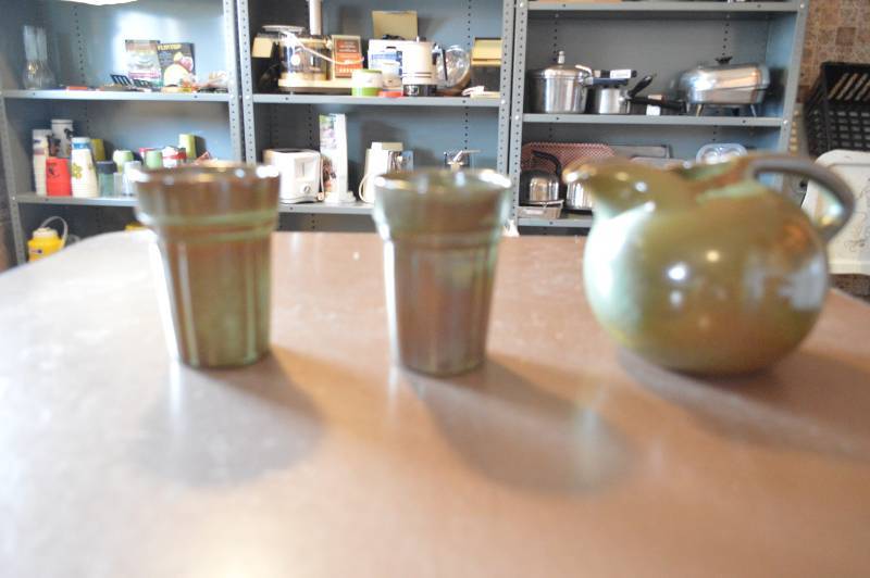 lot 1348 image: Frankoma pottery - two cups (#80C) & pitcher
