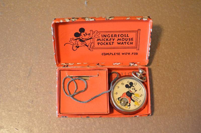 lot 1491 image: Mickey Mouse Pocket Watch missing crystal & second hand