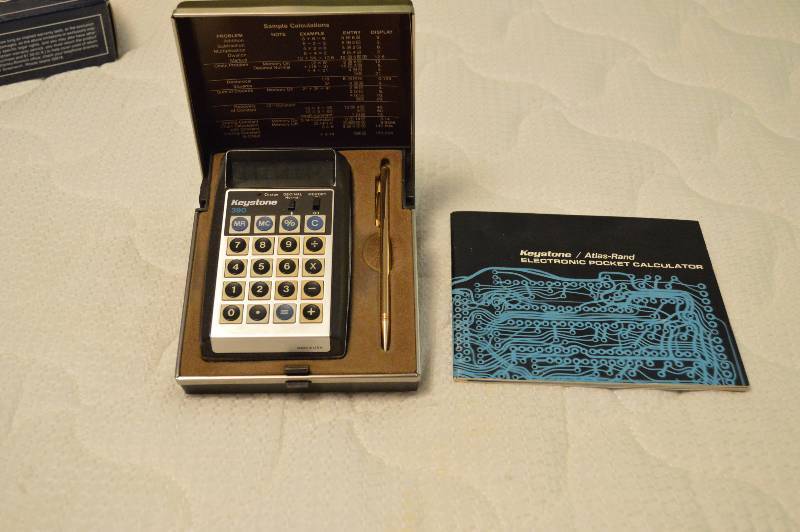 lot 1550 image: KeystoneAtlas Rand Pocket Calculator - Vintage, in case