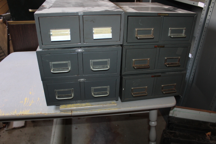 lot 1604 image: (6) 2-Drawer Card Files