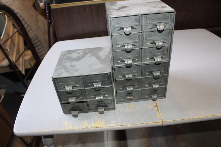 lot 1605 image: (3) 6-Drawer Metal Cabinet