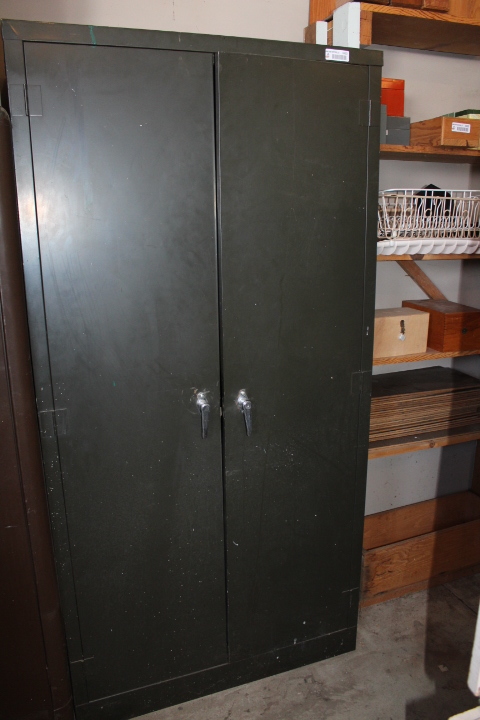 lot 1625 image: 2 Door Metal Cabinet - 36x18x72 tall