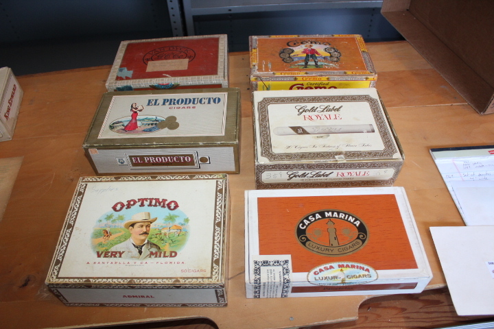 lot 1734 image: 6 Assorted Cigar Boxes