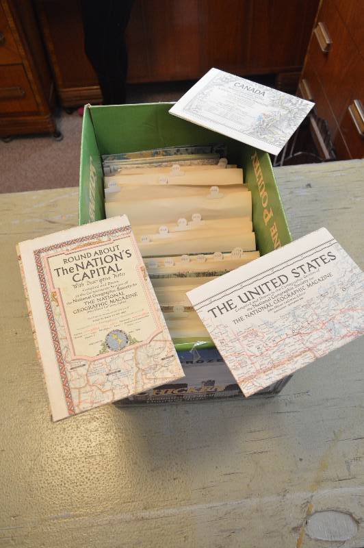 lot 1634 image: Large Lot National Geographic maps 1947-1984