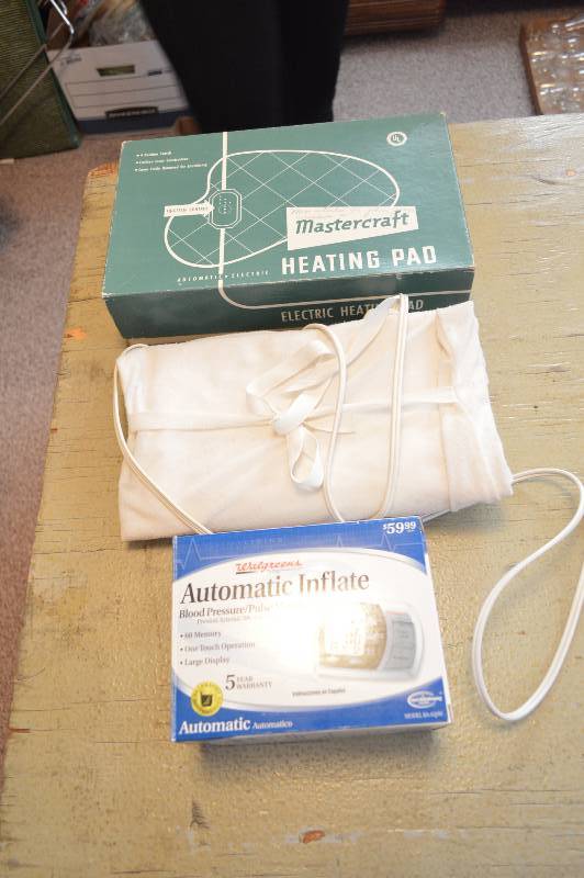 lot 1642 image: Heating Pads & Blood Pressure monitor