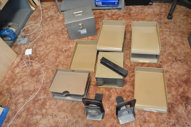 lot 1677 image: Metal Office Supplies Old School