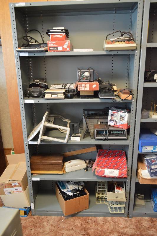 lot 1679 image: Metal Shelving Contents not included
