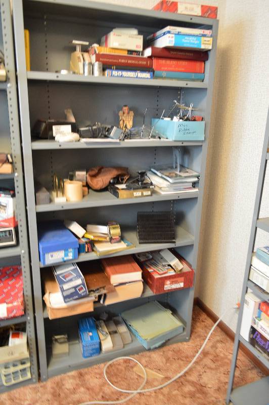 lot 1681 image: Metal Shelving Contents not included