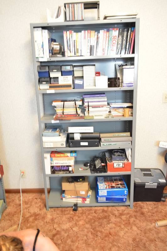 lot 1683 image: Metal Shelving Contents not included