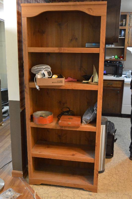 lot 1210 image: Shelf and contents - shelf is 29.5 by 12.5 by 72.5 tall