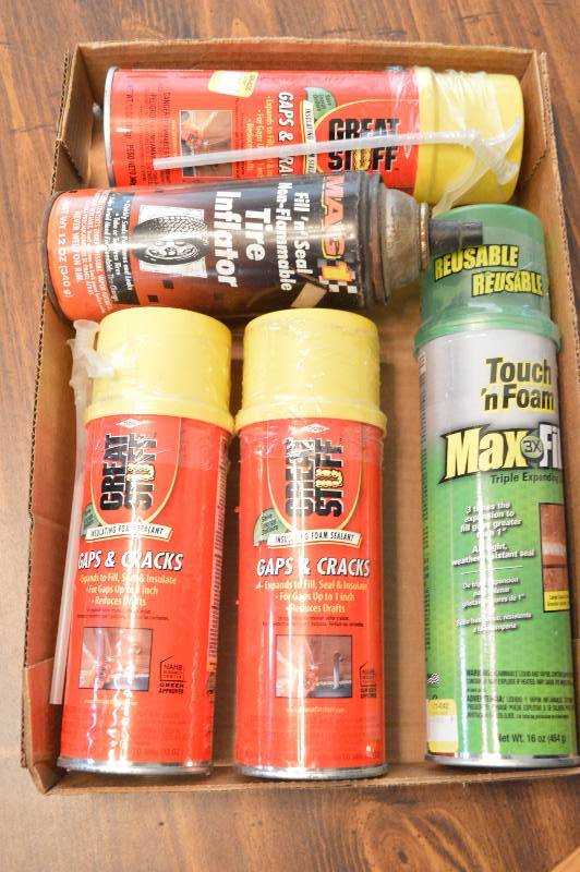 lot 1244 image: Expanding Foam and tire inflator