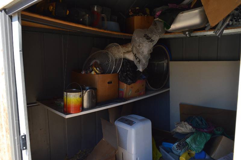 lot 2530 image: Contents of shed - bring boxes  tubs