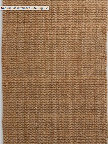 lot 123 image: 9ft x 12ft Natural Basket Weave Jute Rug