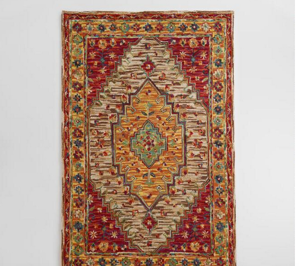 lot 120 image: 6ft x 9ft Zahra Caravan Tufted Wool Area Rug