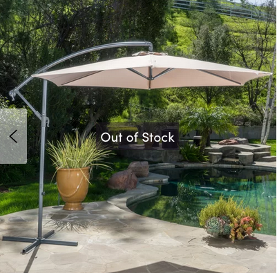 lot 1 image: Muhammad Fullerton 10 Cantilever Umbrella - Sand Color