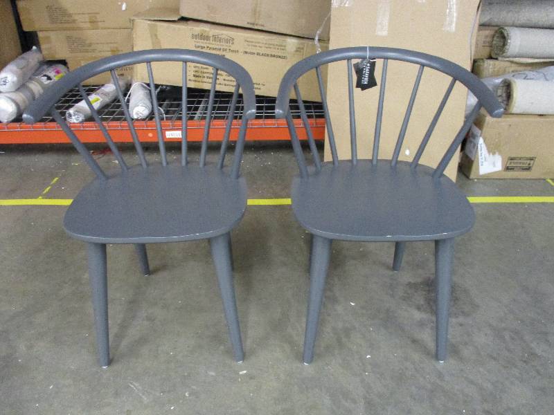 lot 7 image: Pair of Grey Safavieh Dining Chairs