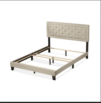 lot 151 image: La Croix Upholstered Bed -King Size ColorFog