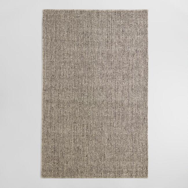 lot 206 image: Light Gray Emilie Flatweave Sweater Wool Area Rug 5x8 R26