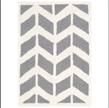 lot 165 image: Martins Hand Woven Wool Dark Grey 3ft x 5ft Area Rug