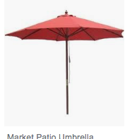 lot 48 image: 9ft Market Umbrella Red
