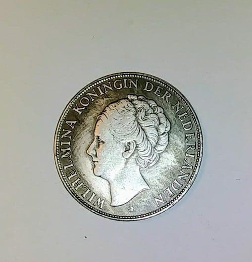 lot 1037 image: WWII Era  1943 Netherlands East Indies 2-12 Gulden