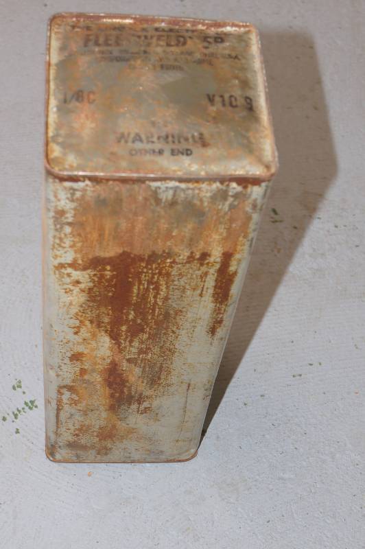 lot 53 image: Fleetwood Welding Rods 50 Pound Can UNOPENEDSealed Tin- Expensive Supplies for Welders