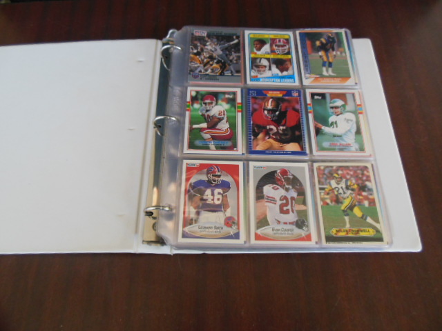 lot 6018 image: 3 Ring Binder with Football Trading Cards