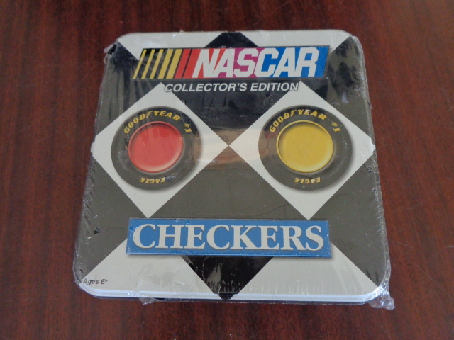 lot 6051 image: Brand New Nascar Collectors Edition Checkers in metal tin