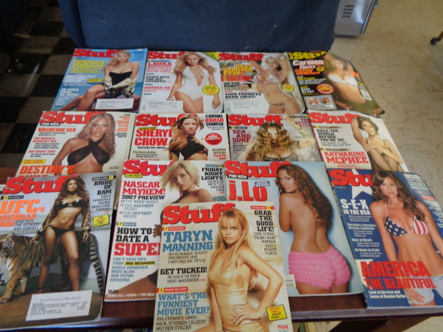 lot 6079 image: 13 Stuff Magazines