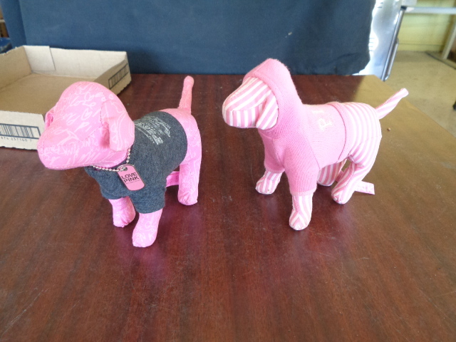 lot 6119 image: 2- Victoria Secret Plush dogs