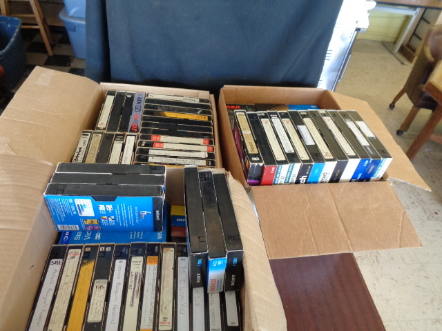 lot 6135 image: 3 Boxes of Homemade Recorded VHSs