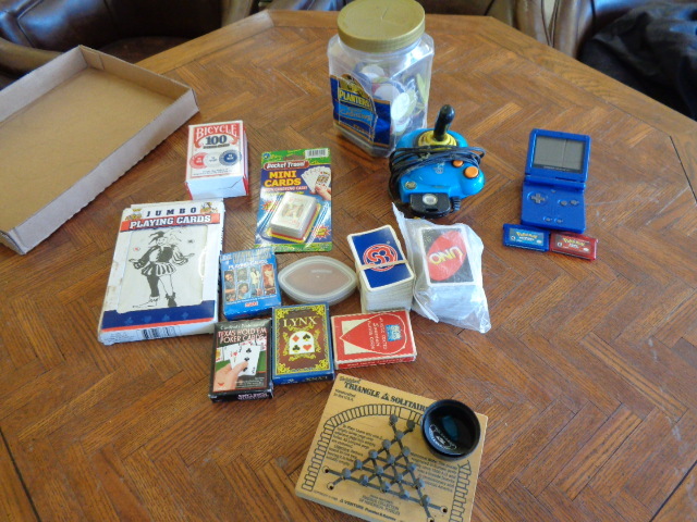 lot 6140 image: Gameboy advance Sp wPokemon Ruby and Satfire, Decks of cards, Poker Chips, Misc Card games and disney Plugnplay Game