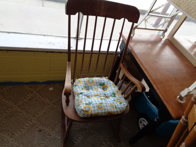 lot 6202 image: Wood Rocking Chair