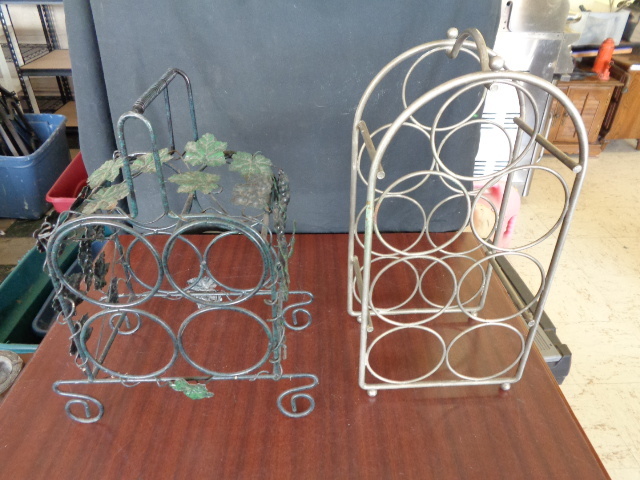 lot 6209 image: 2 Metal Wine Racks