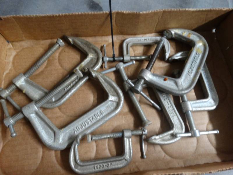 lot 8404 image: Lot of various c clamps.